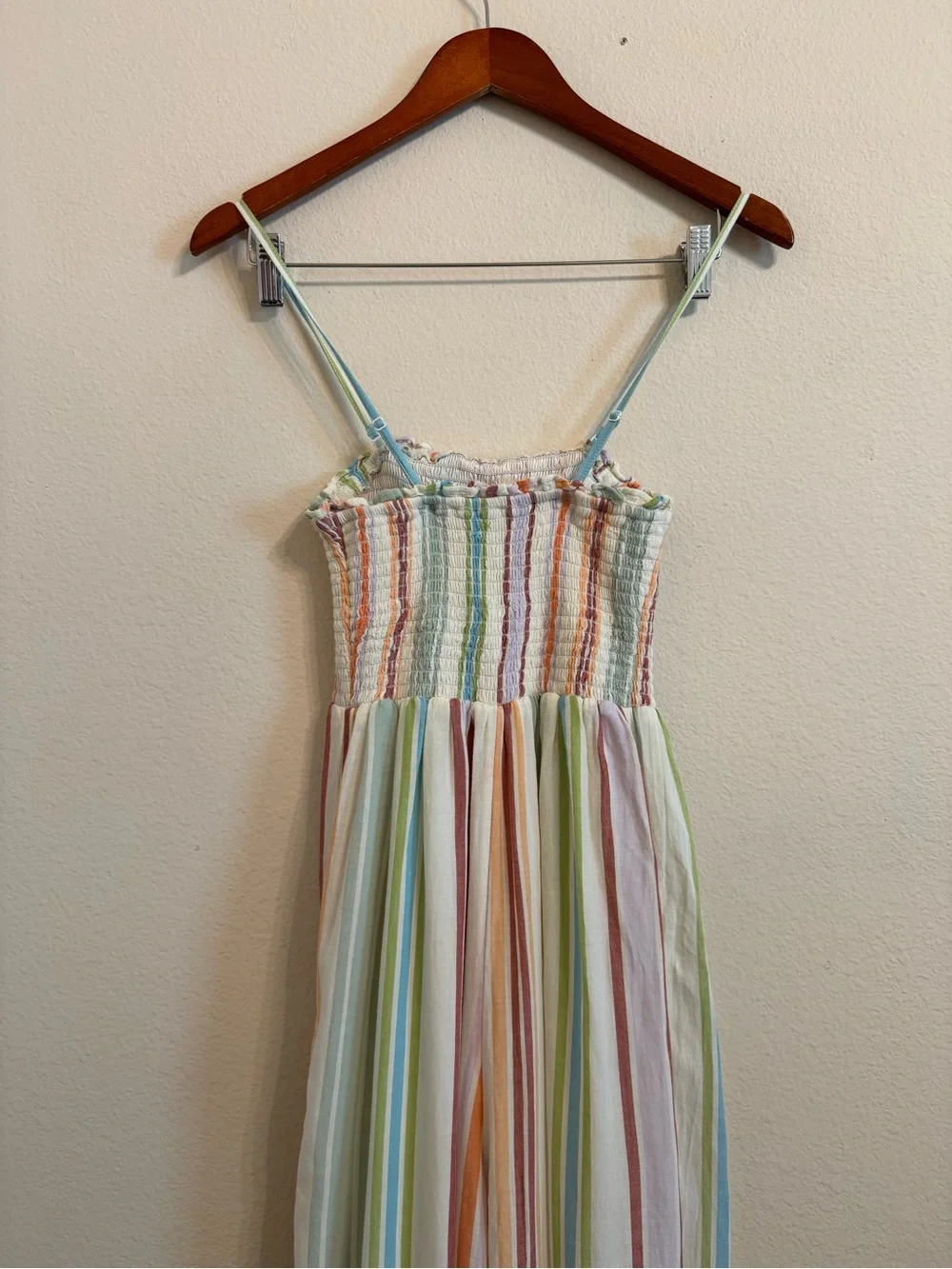 American Eagle Stripe Wide Leg Lined Jumpsuit